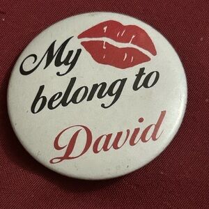 Vintage “David” Button and Keychain. Who loves David? This is for you.